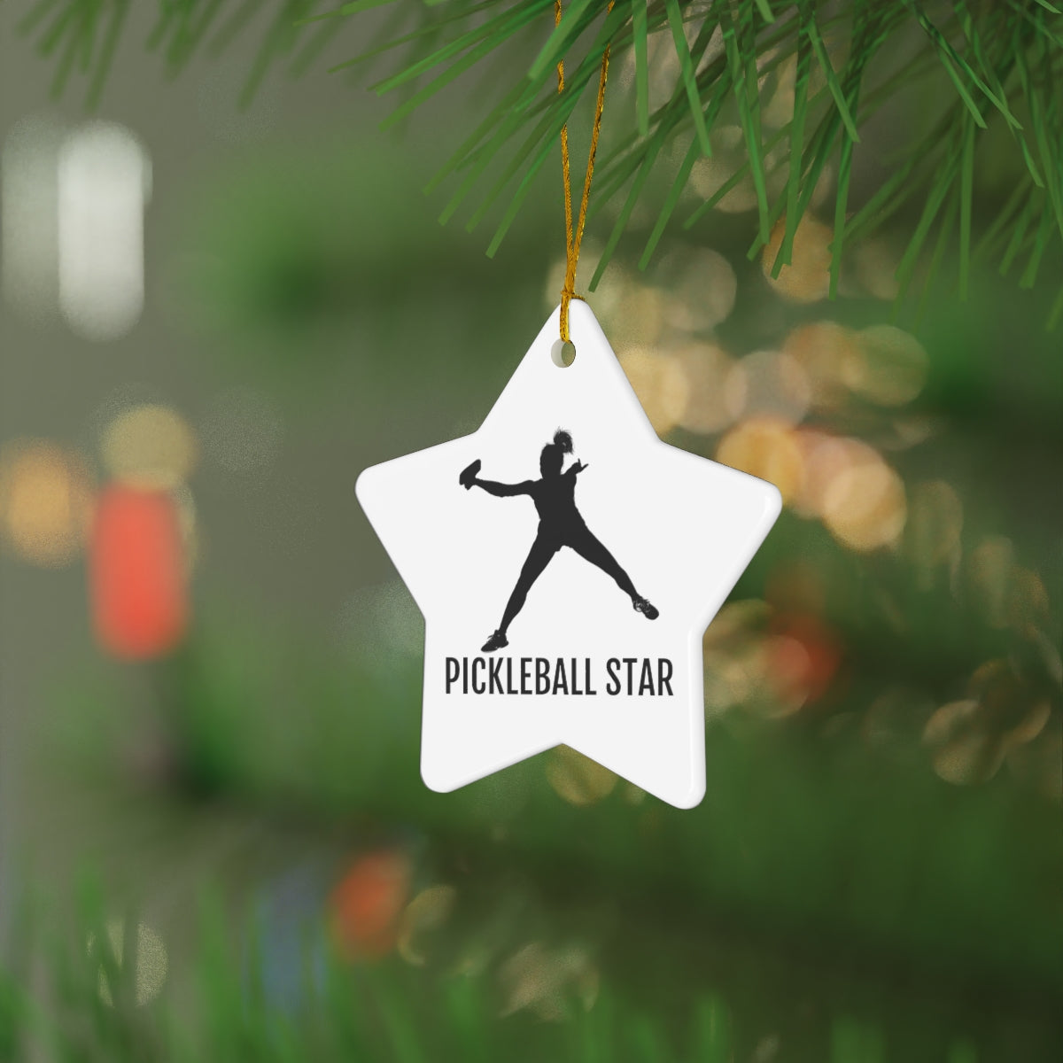 Pickleball Star Ornament