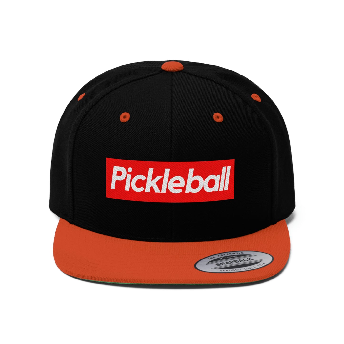 PICKLEBALL (Red) Flat Brim Snapback Hat