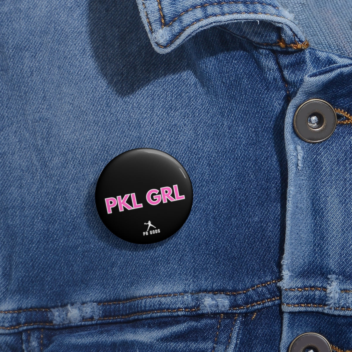 PKL GIRL Pin Button (Black/Pink)