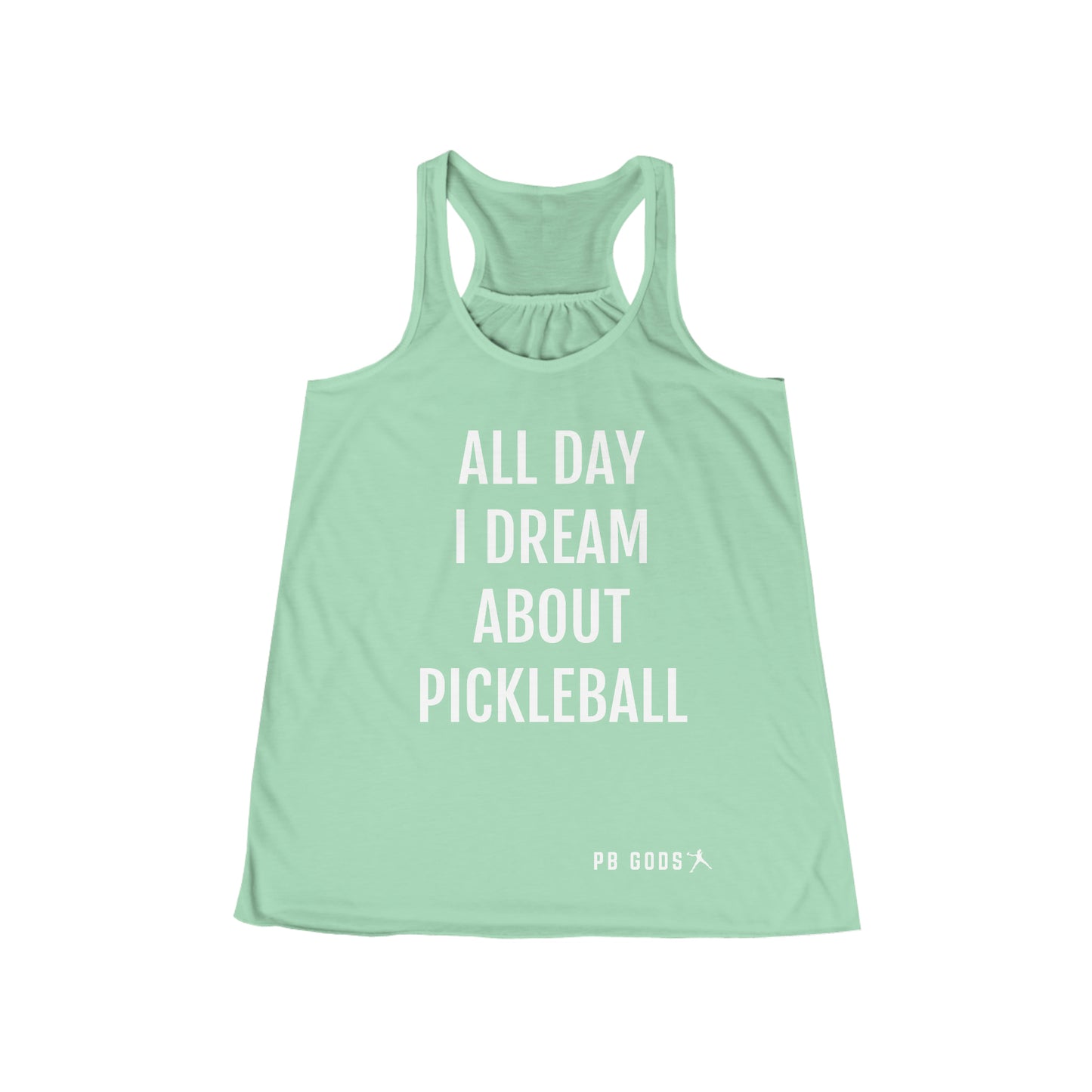 All Day I Dream About Pickleball Women's Flowy Racerback Tank