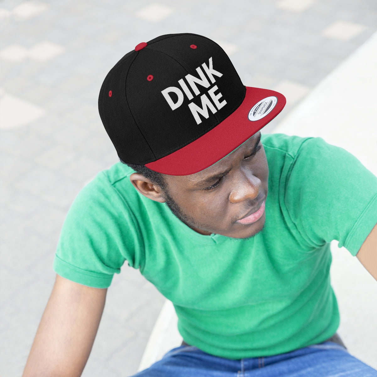 DINK ME Flat Brim Snapback Hat