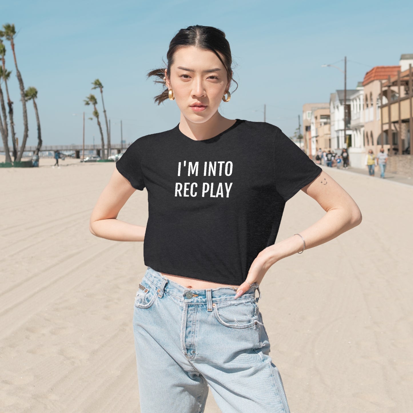 I'm Into Rec Play Women's Flowy Cropped Tee