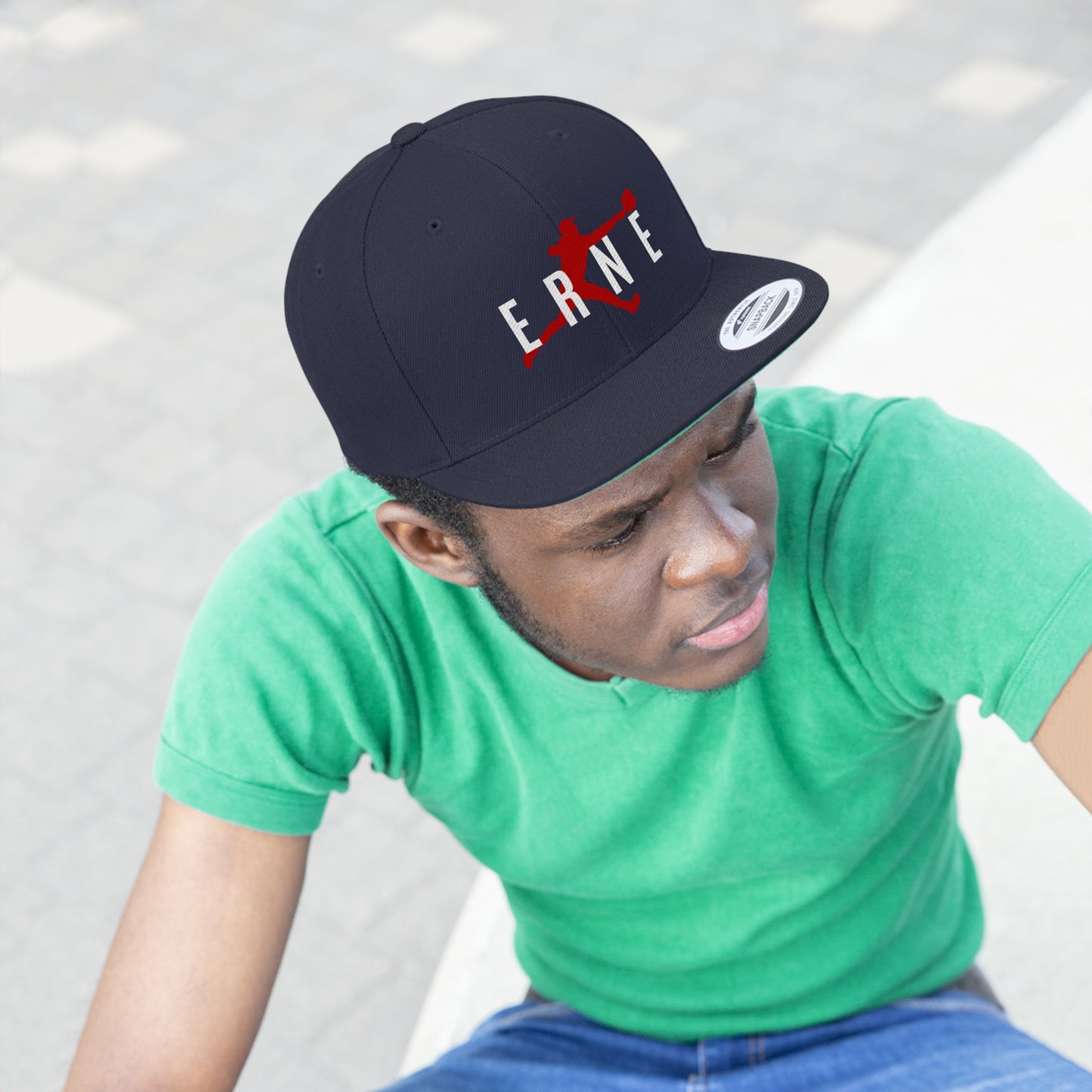 ERNE Dude Flat Brim Snapback Hat