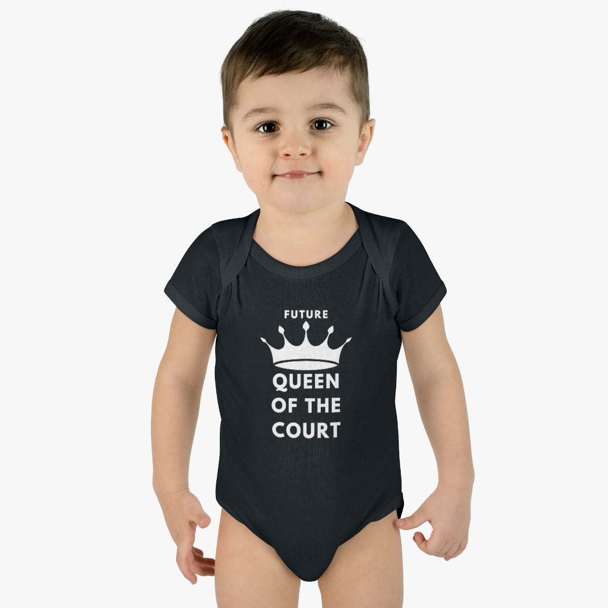 Queen of the Court Infant Baby Rib Bodysuit