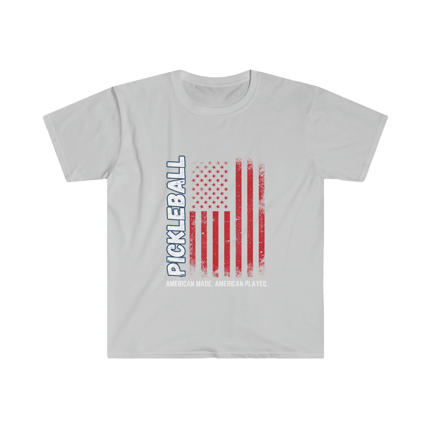 Pickleball USA American Made & Played Unisex Softstyle T-Shirt