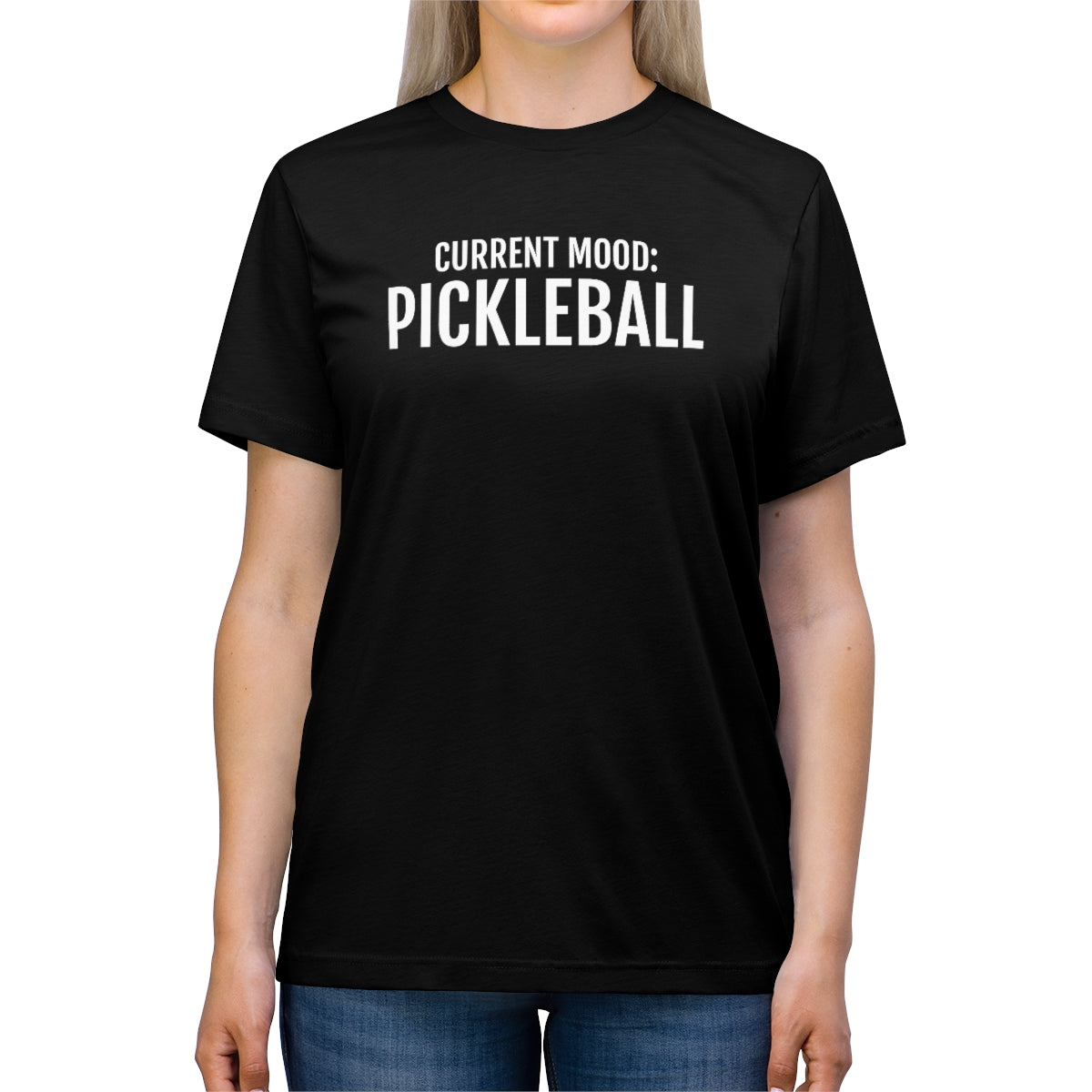 Current Mood: Pickleball Unisex Triblend Tee