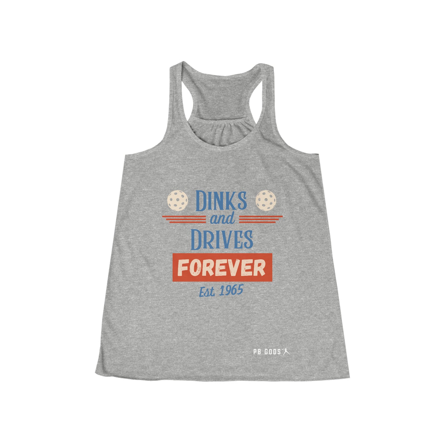 Dinks & Drives Forever USA Women's Flowy Racerback Tank