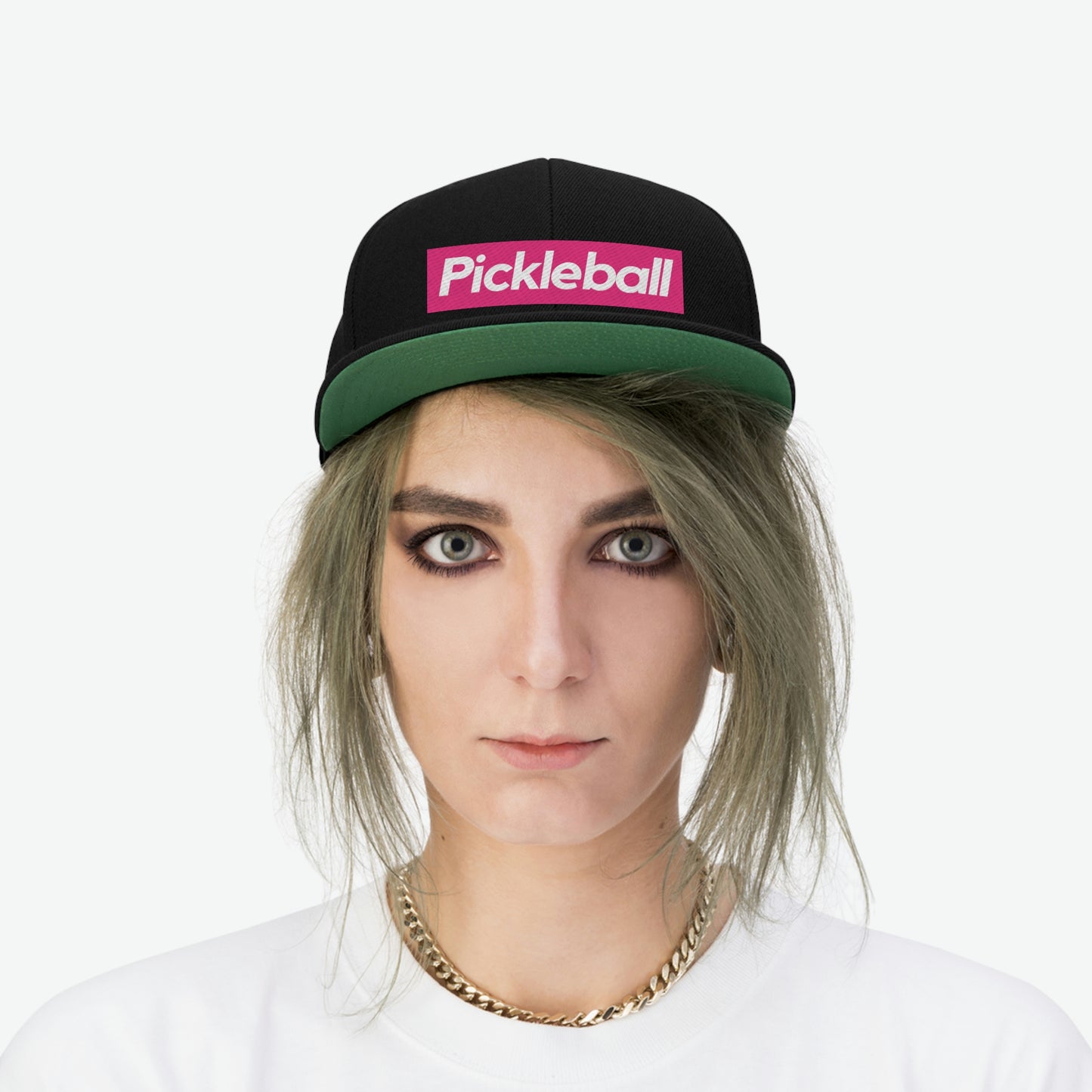 PICKLEBALL (Pink) Flat Brim Snapback Hat