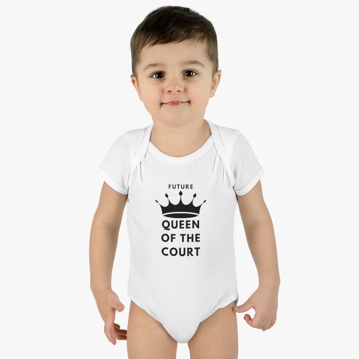 Queen of the Court Infant Baby Rib Bodysuit