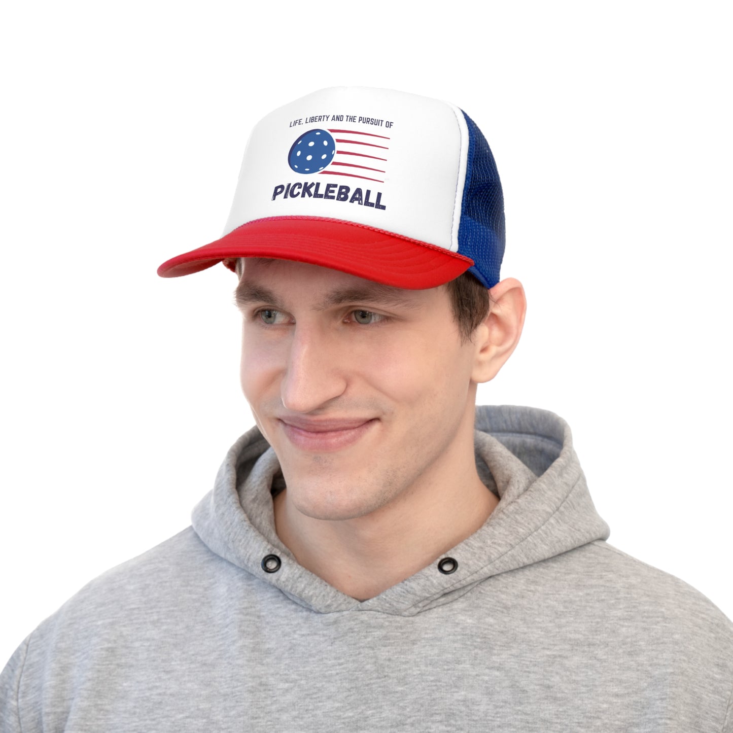 Life, Liberty and the Pursuit of Pickleball USA Foam Trucker Cap