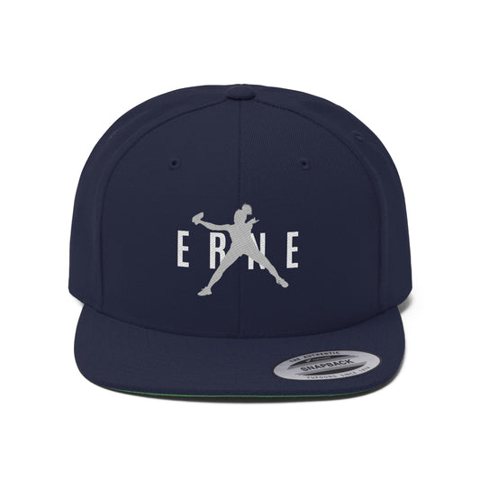 ERNE White/Gray Flat Brim Snapback Hat