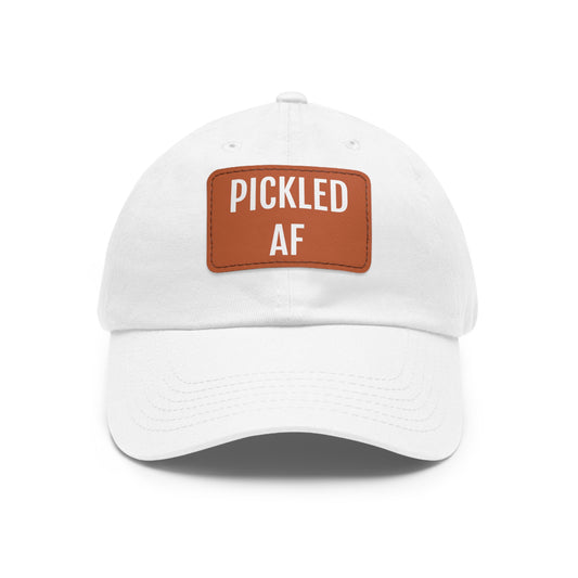 Pickled AF Hat with Leather Patch