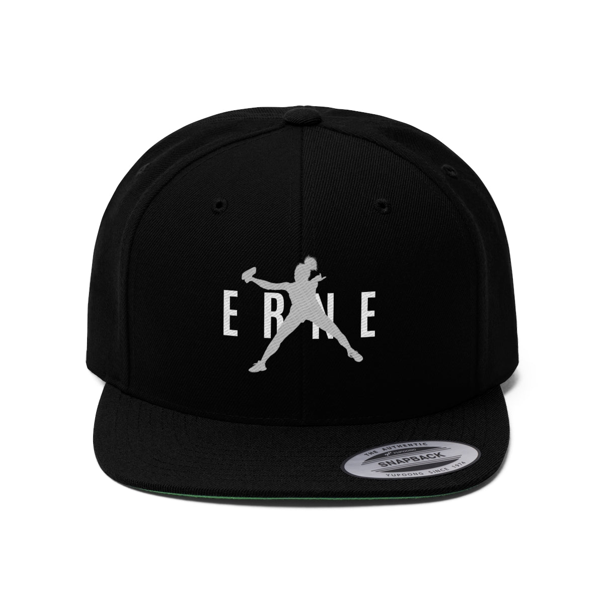 ERNE White/Gray Flat Brim Snapback Hat