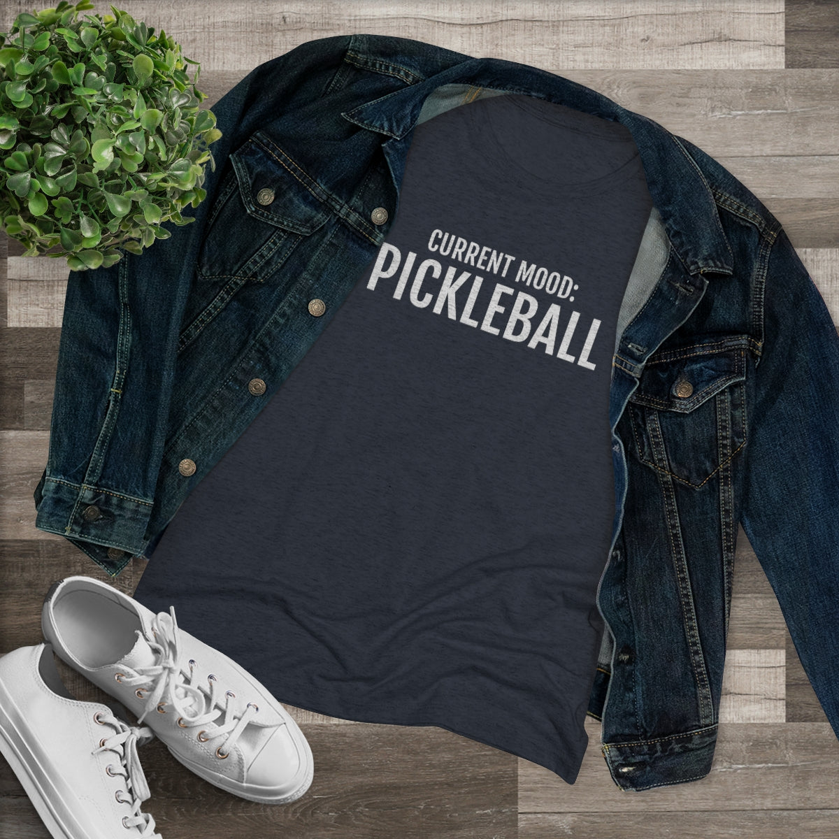 Current Mood: Pickleball Women's Triblend Tee