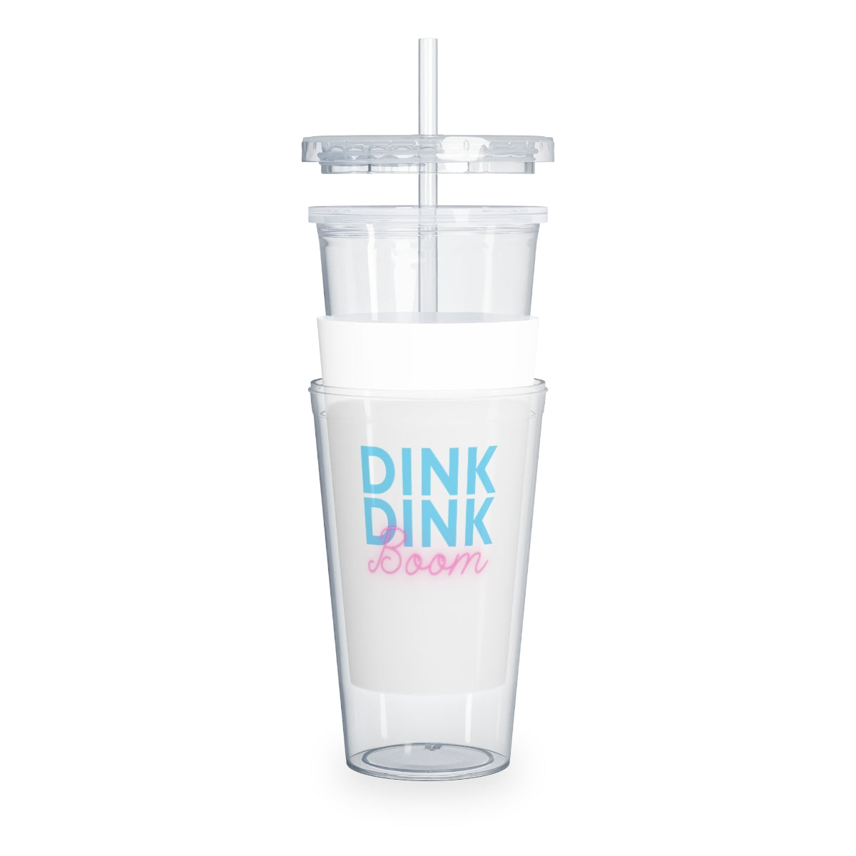 Dink Dink Boom Plastic Tumbler with Straw