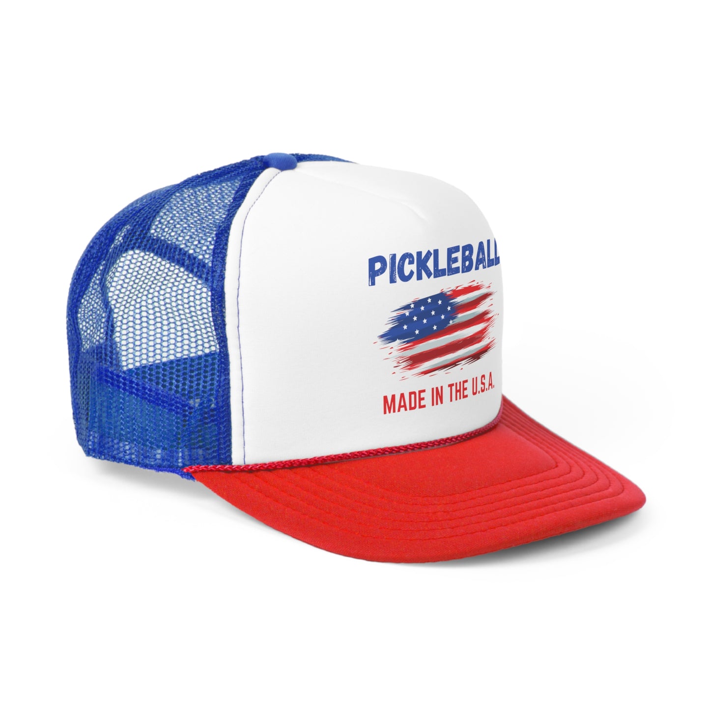 Pickleball USA Smudge Flag Foam Trucker Cap