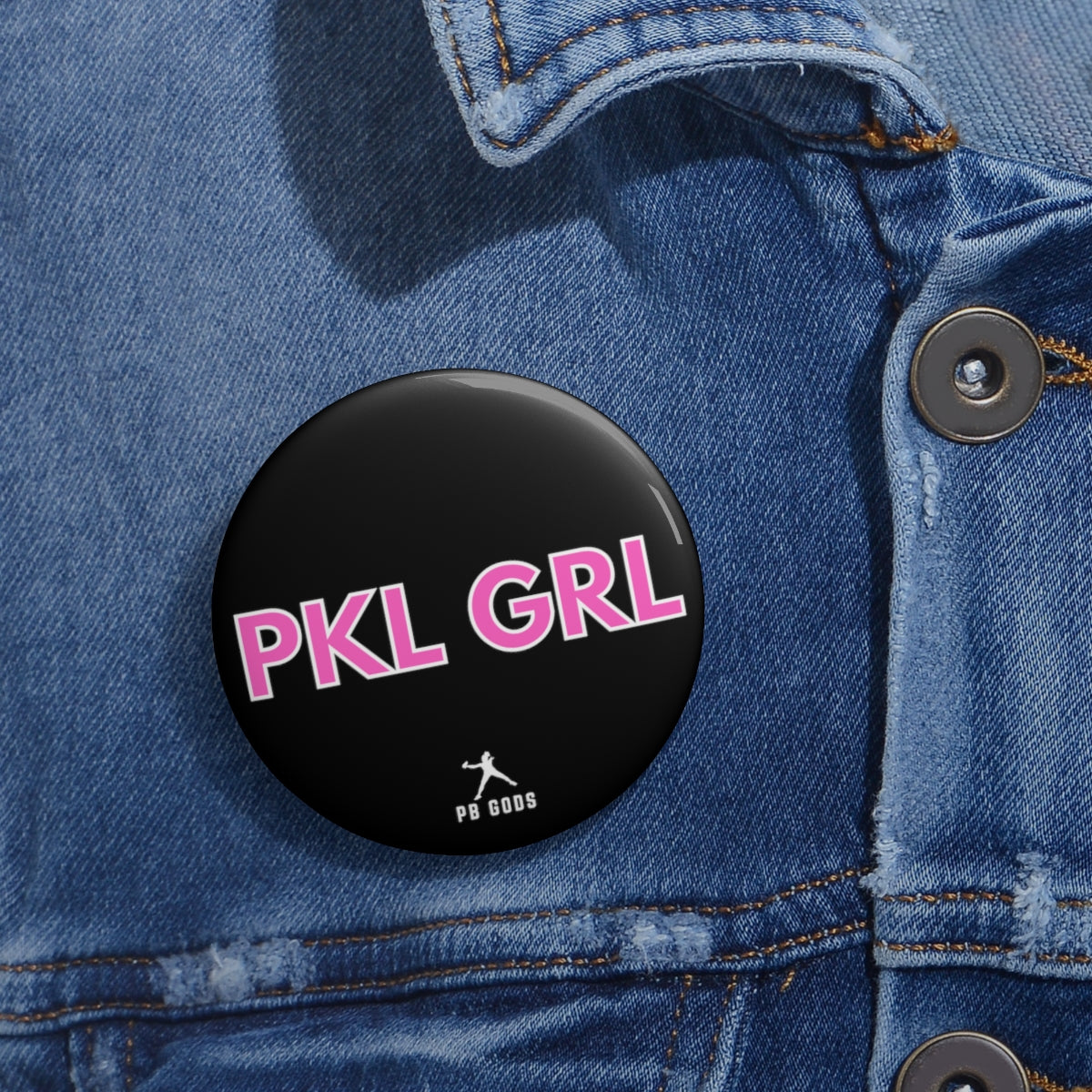 PKL GIRL Pin Button (Black/Pink)