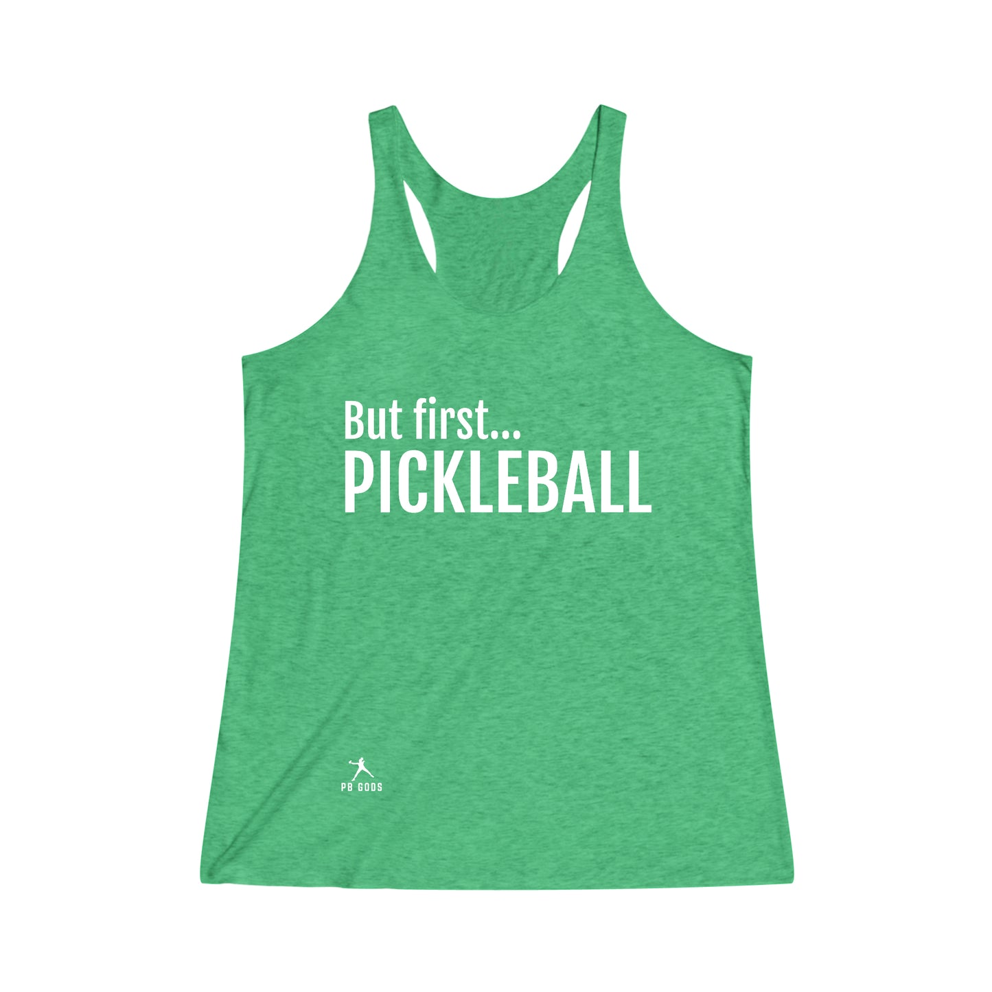 But first...PICKLEBALL Women's Tri-Blend Racerback Tank - Dark Colors