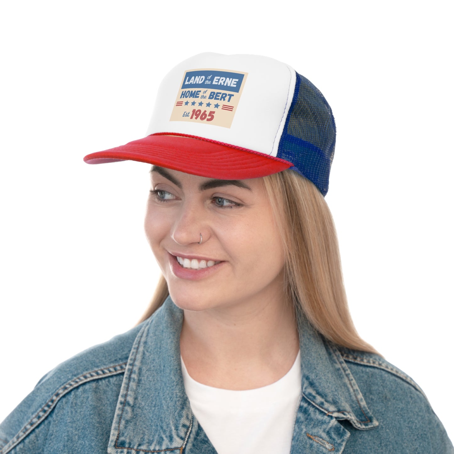 Land of the Erne Home of the Bert USA Foam Trucker Cap