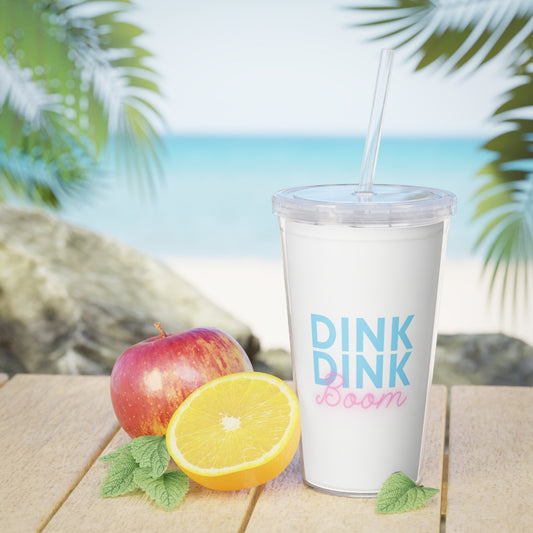 Dink Dink Boom Plastic Tumbler with Straw