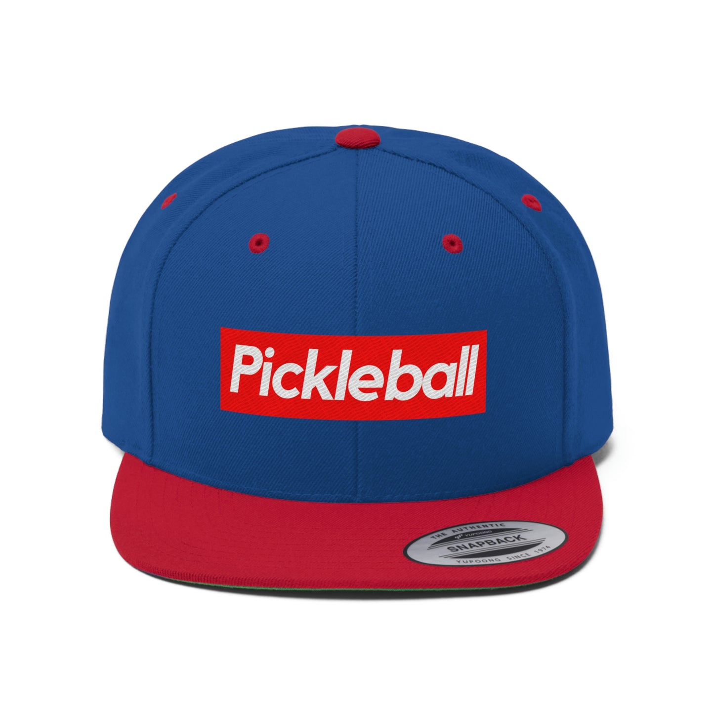 PICKLEBALL (Red) Flat Brim Snapback Hat