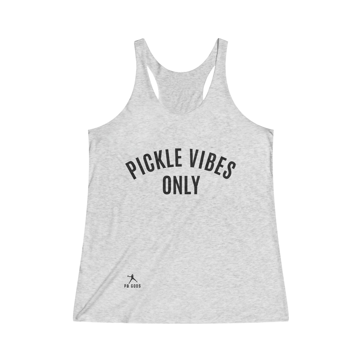 PICKLE VIBES ONLY Women's Tri-Blend Racerback Tank - Light Colors