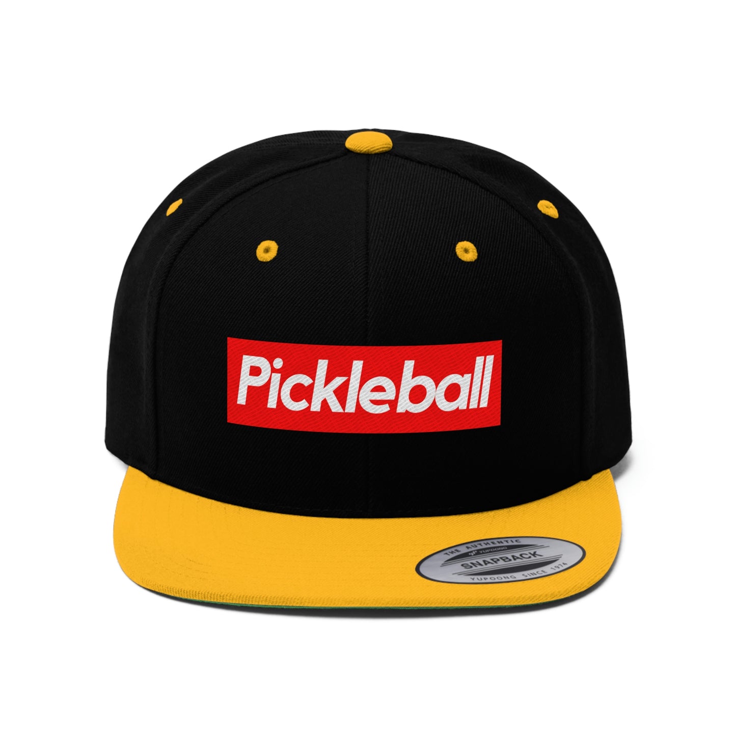 PICKLEBALL (Red) Flat Brim Snapback Hat