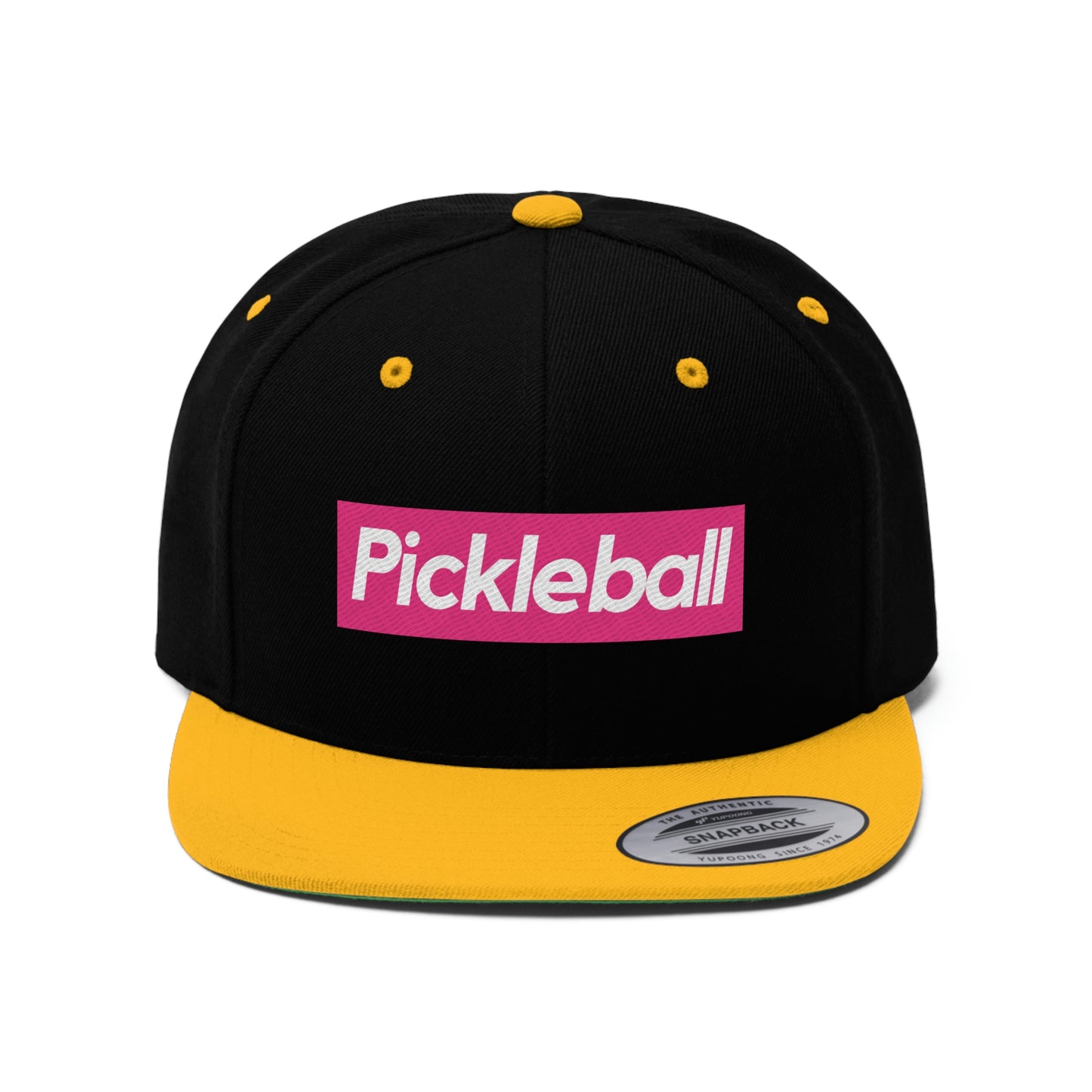 PICKLEBALL (Pink) Flat Brim Snapback Hat