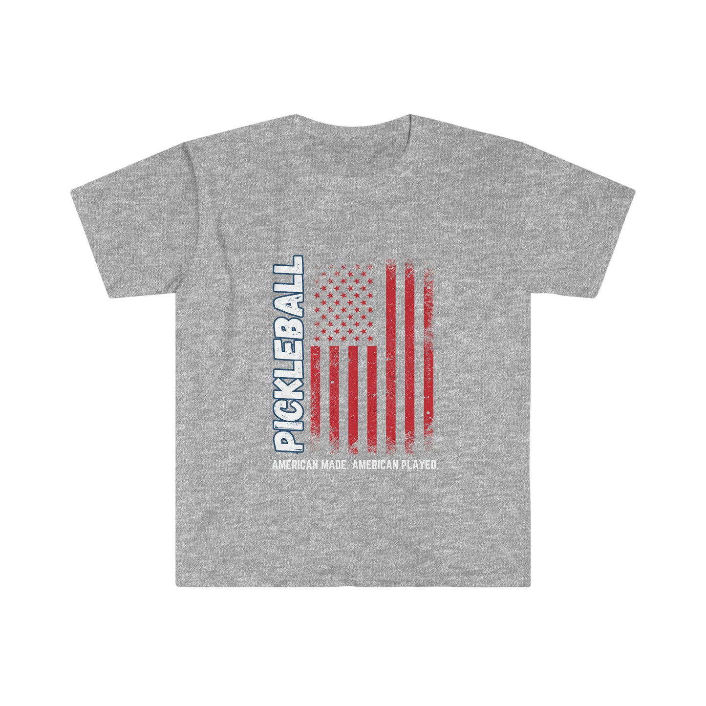 Pickleball USA American Made & Played Unisex Softstyle T-Shirt