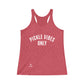 PICKLE VIBES ONLY Women's Tri-Blend Racerback Tank - Dark Colors