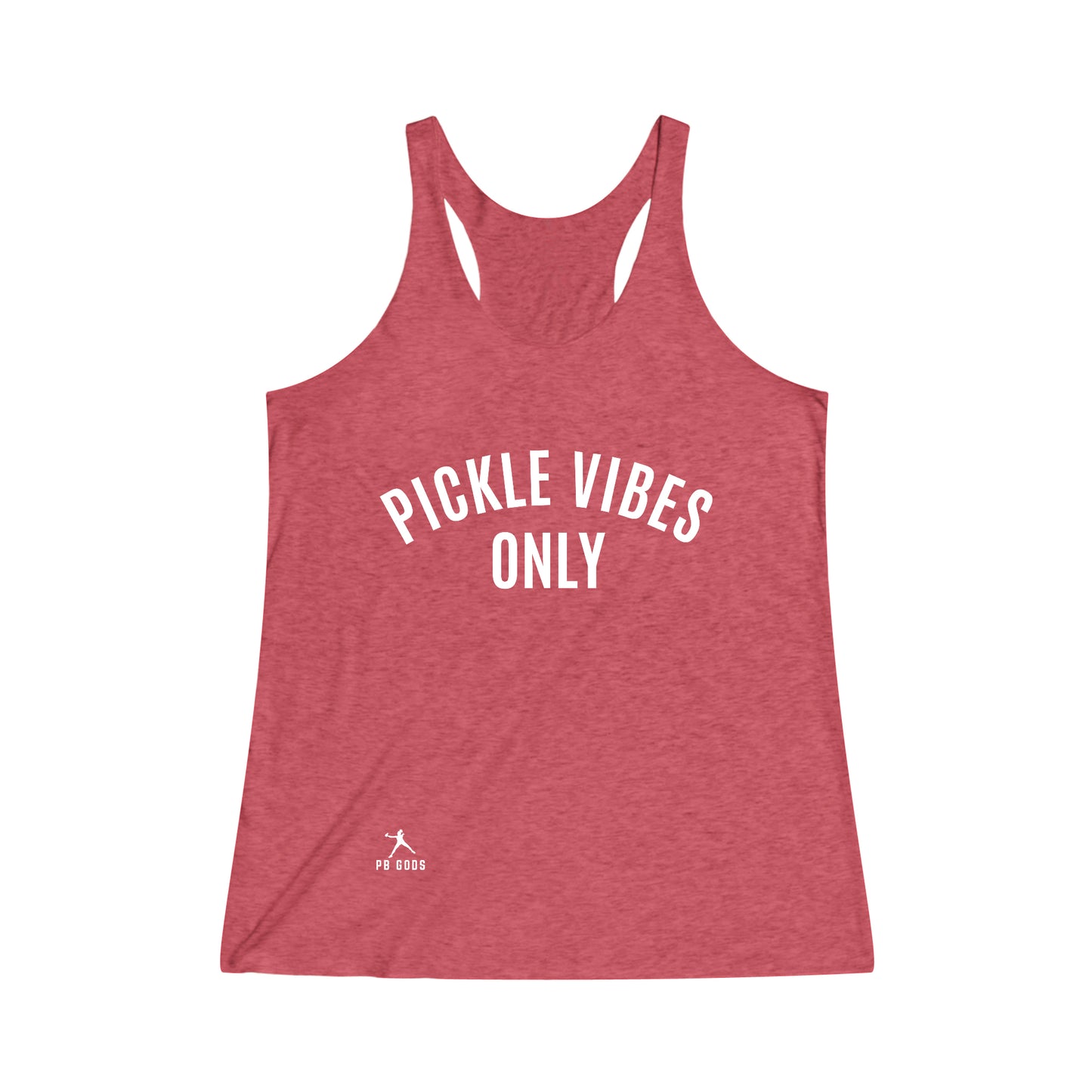 PICKLE VIBES ONLY Women's Tri-Blend Racerback Tank - Dark Colors