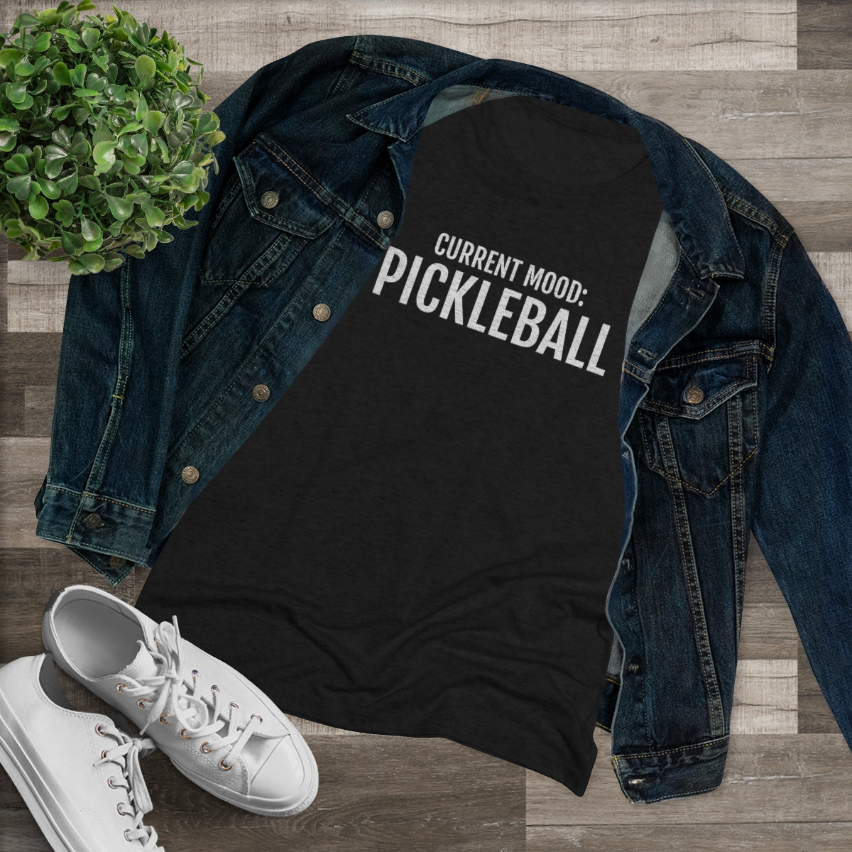 Current Mood: Pickleball Women's Triblend Tee