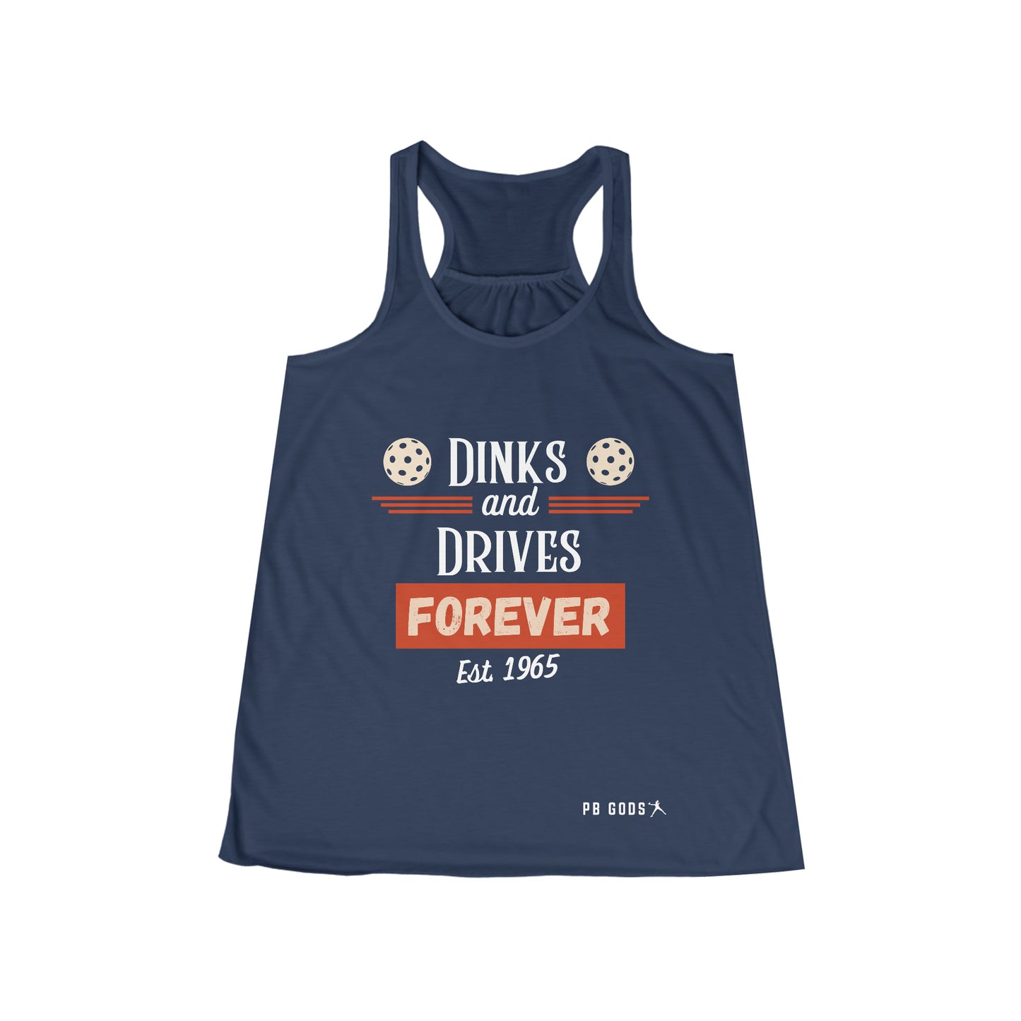 Dinks & Drives Forever USA Women's Flowy Racerback Tank