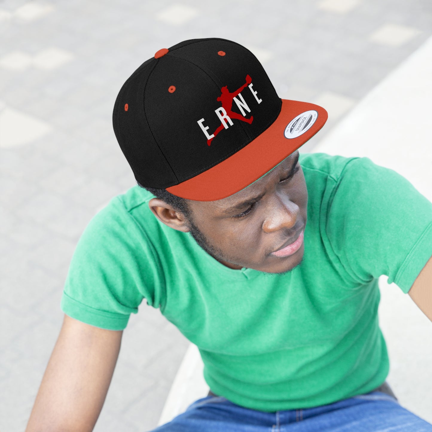 ERNE Dude Flat Brim Snapback Hat