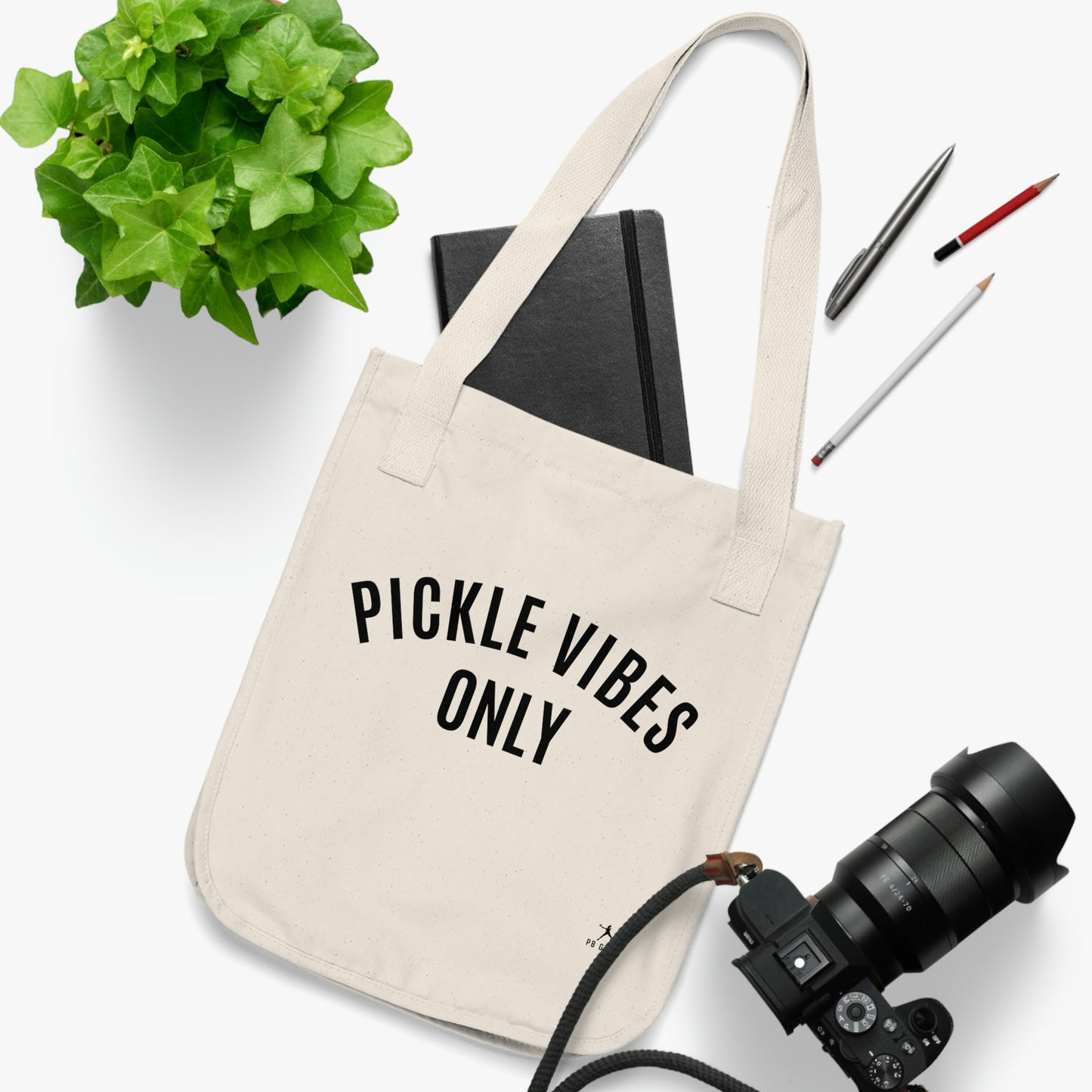 Pickle Vibes Organic Canvas Tote Bag