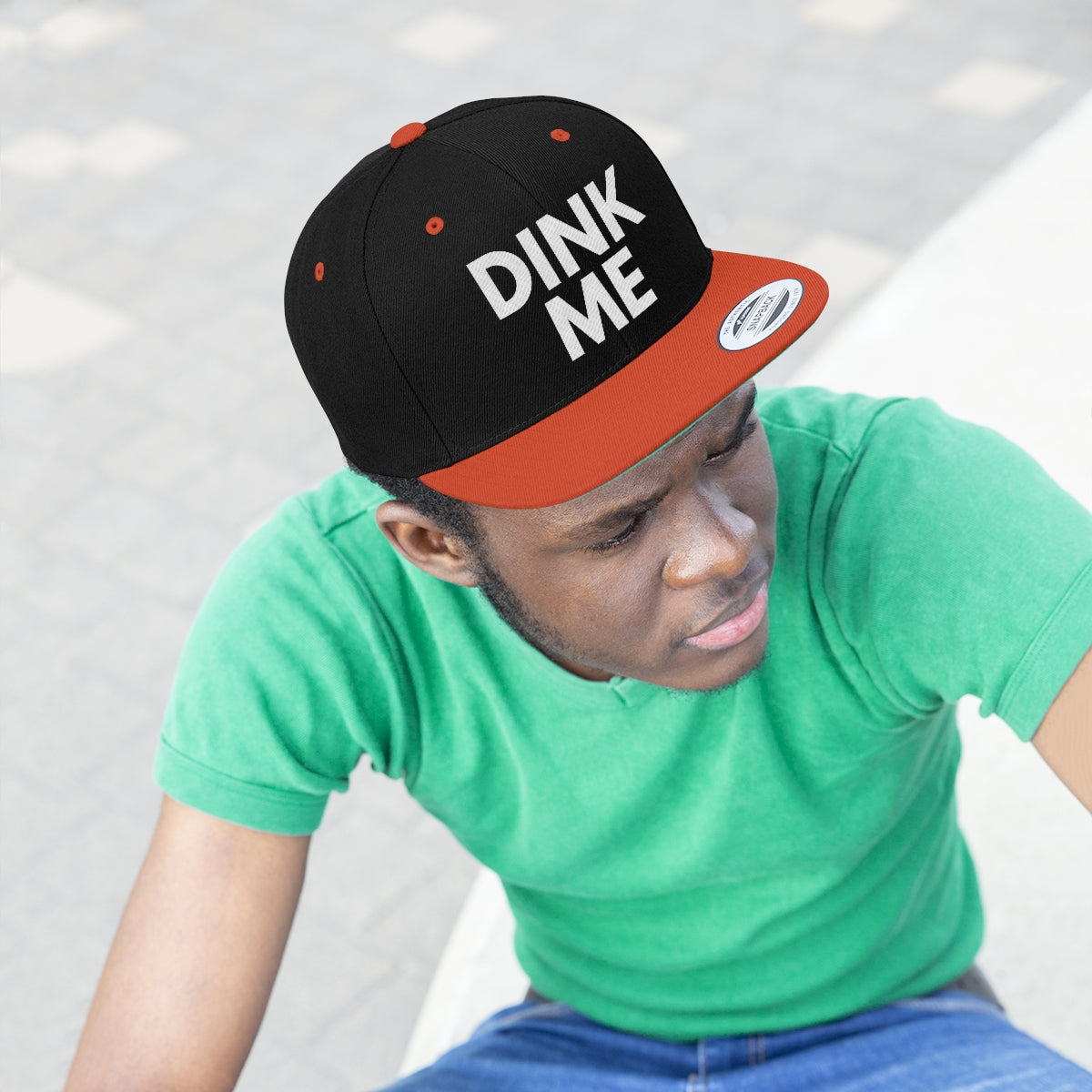 DINK ME Flat Brim Snapback Hat