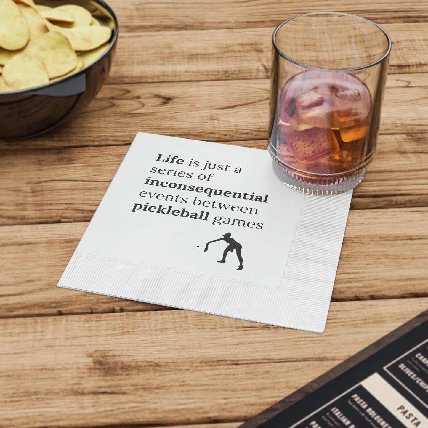 Pickleball Cocktail Napkins - Life