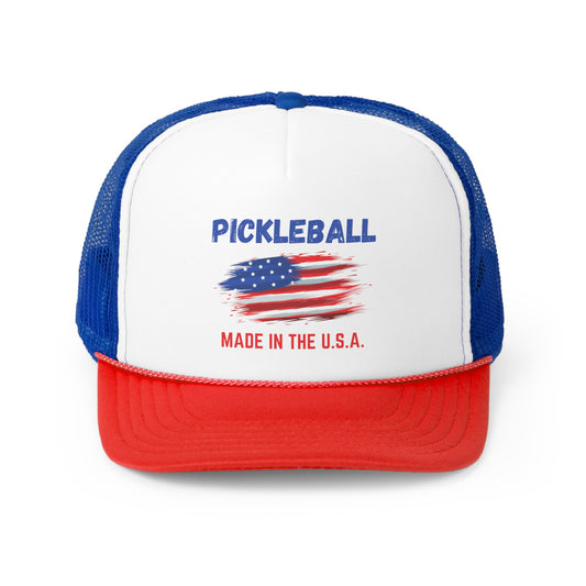 Pickleball USA Smudge Flag Foam Trucker Cap