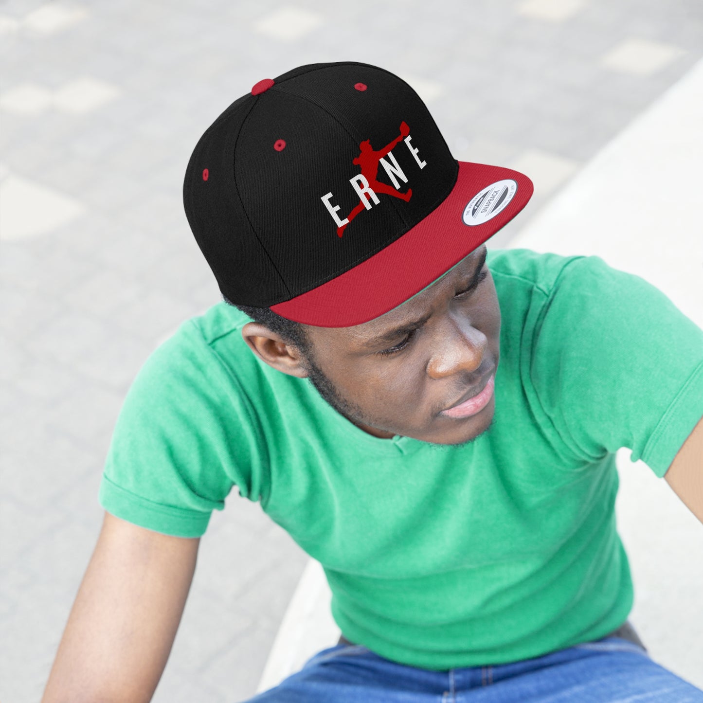 ERNE Dude Flat Brim Snapback Hat