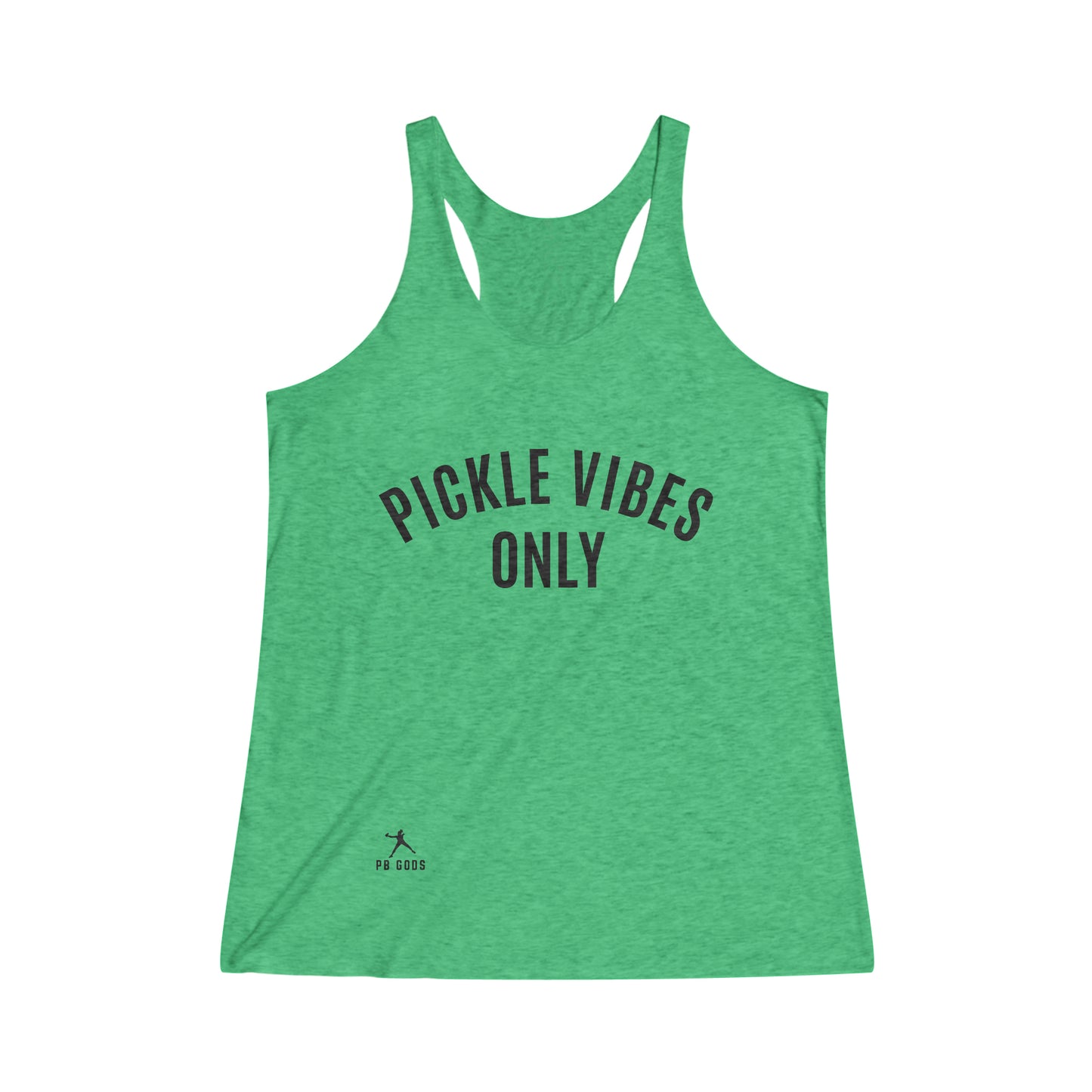 PICKLE VIBES ONLY Women's Tri-Blend Racerback Tank - Light Colors