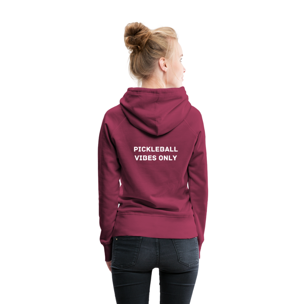 Pickleball Vibes Only Women’s Premium Hoodie - burgundy