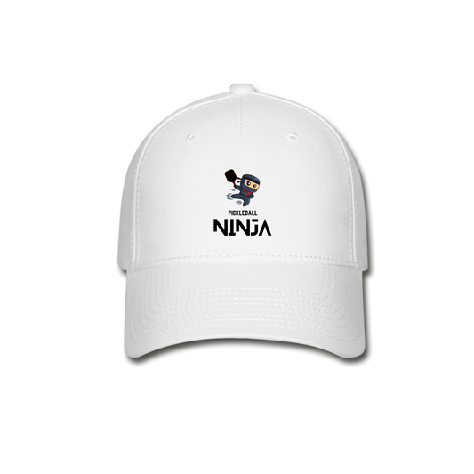 Pickleball Ninja Flexfit Hat - white