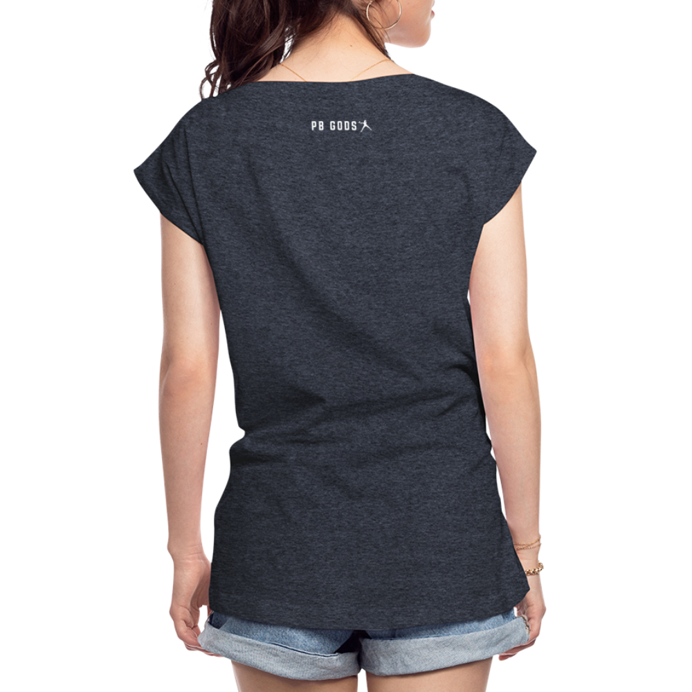 Lobaholic Women's Roll Cuff T-Shirt - navy heather