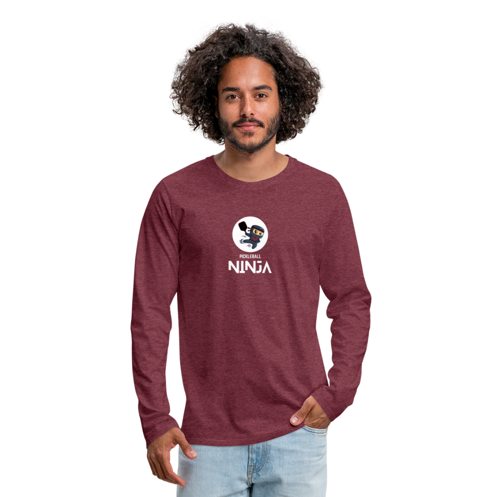 Men's Premium Long Sleeve T-Shirt - heather burgundy