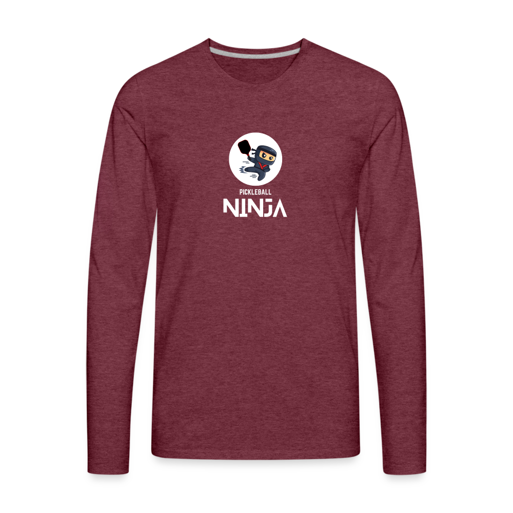 Men's Premium Long Sleeve T-Shirt - heather burgundy