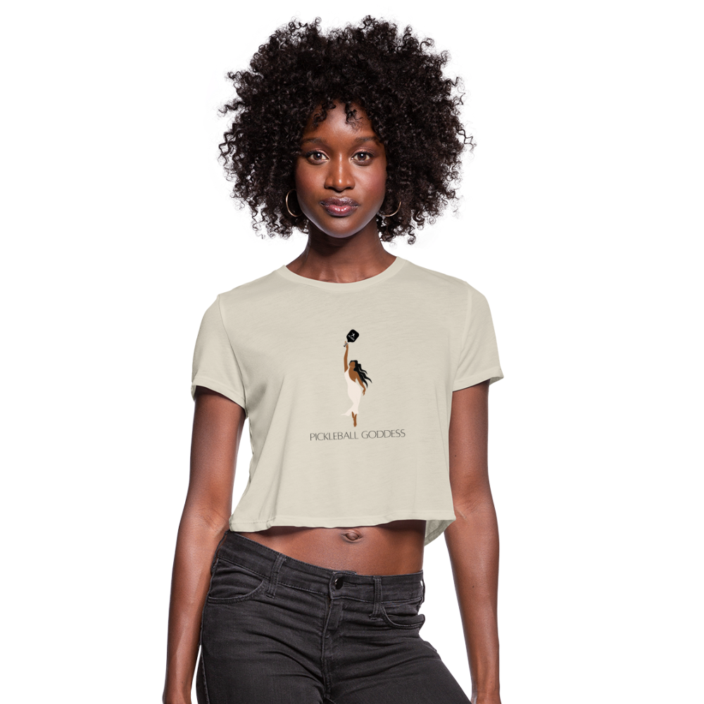 Pickelball Goddess Women's Cropped T-Shirt - dust