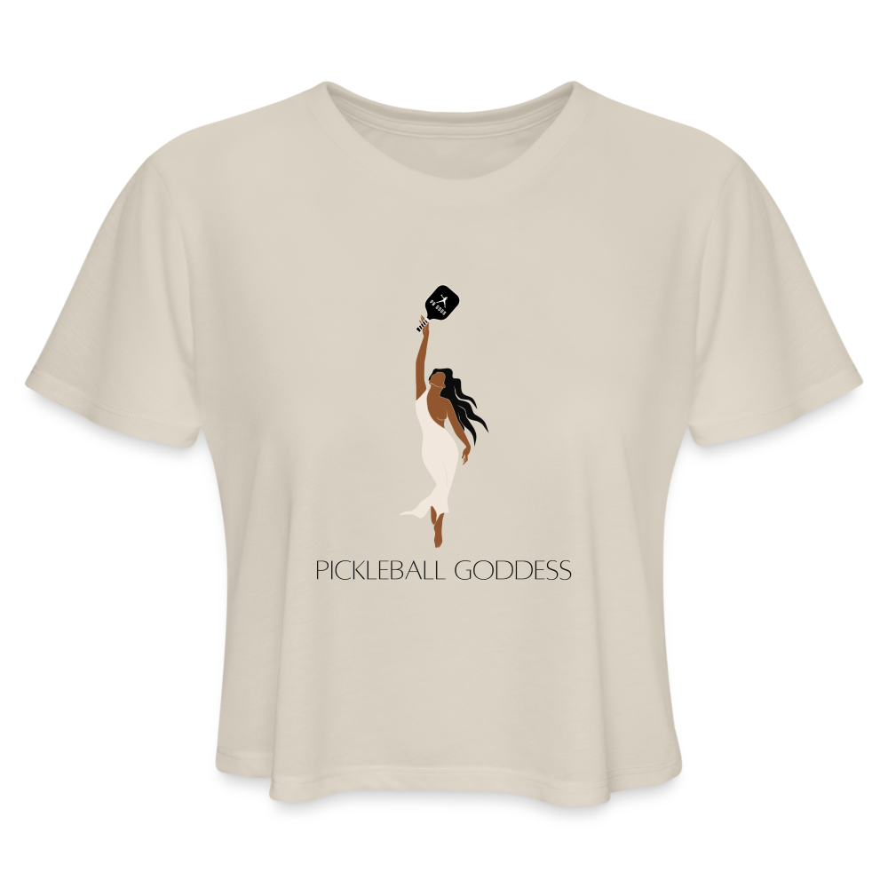 Pickelball Goddess Women's Cropped T-Shirt - dust