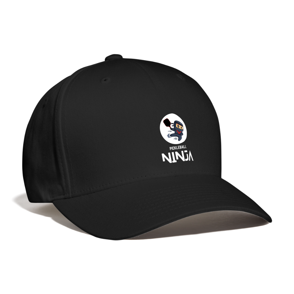 Pickleball Ninja Flexfit Hat - Dark - black