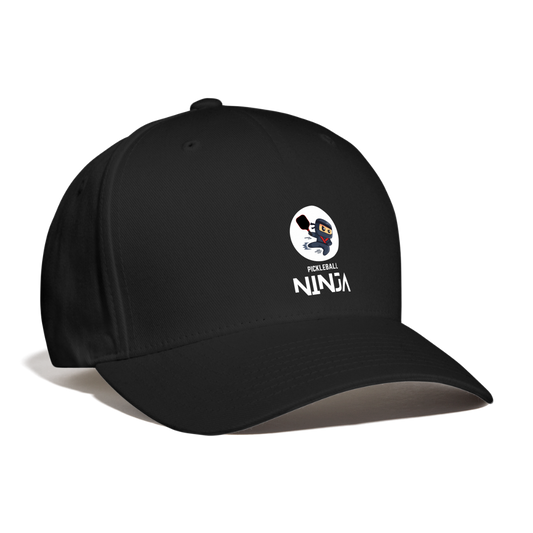 Pickleball Ninja Flexfit Hat - Dark - black